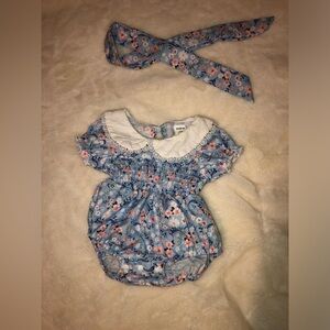 ‼️ SOLD ‼️Smocked boutique onesie